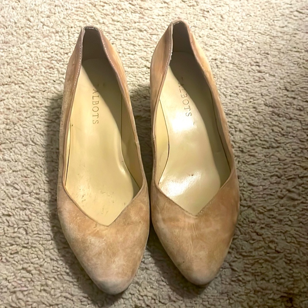 Talbots suede wedge size 7